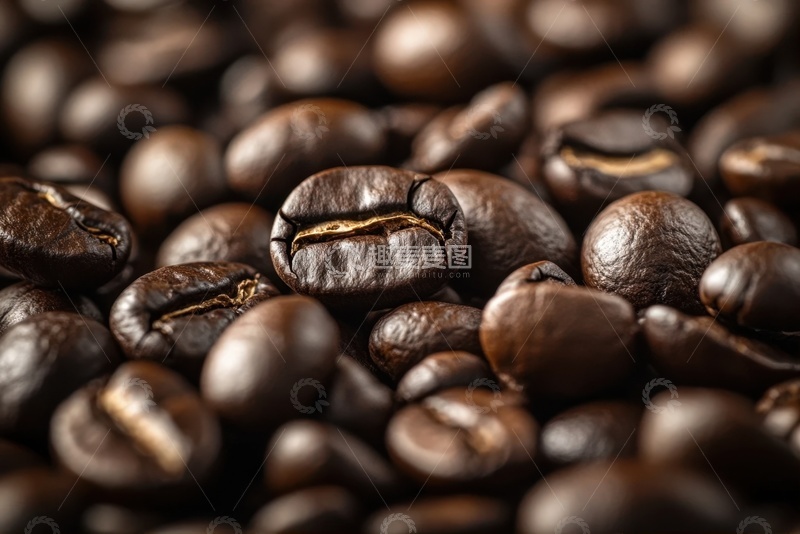 高清大图下载【趣麦麦图】一堆咖啡豆美食摄影