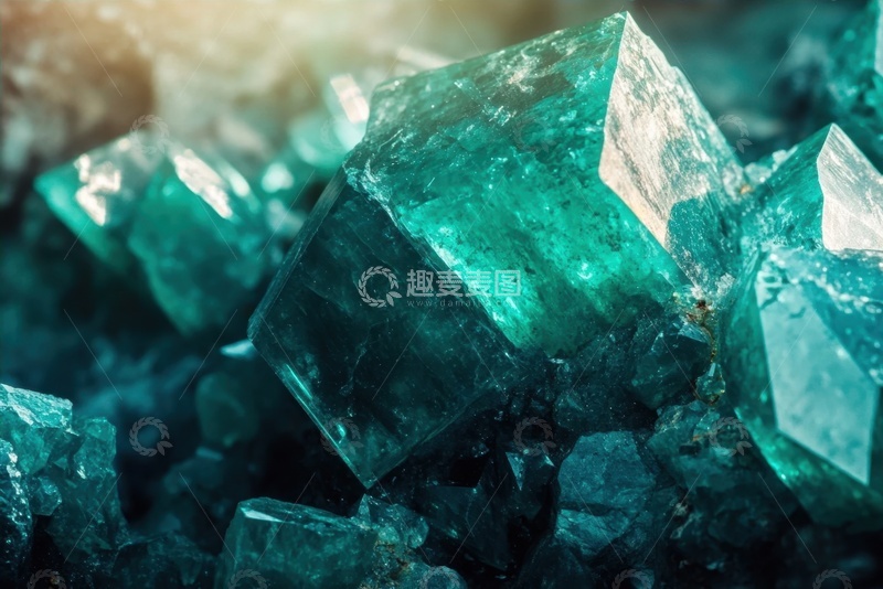 高清大图下载【趣麦麦图】绿色的萤石矿石