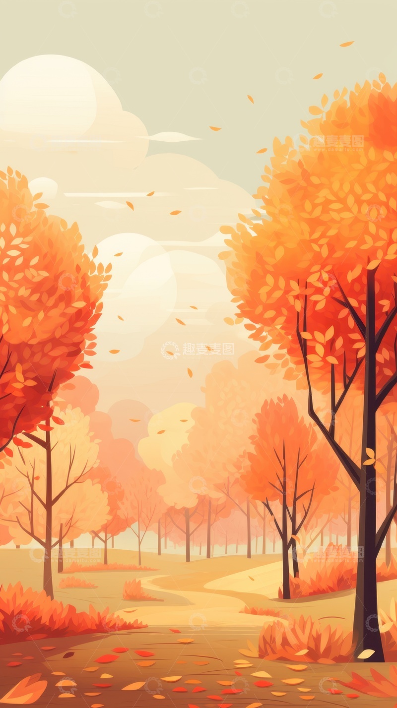 高清大图下载【趣麦麦图】秋季树木丛林自然美景