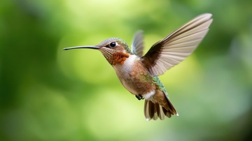 空中飞翔的一只翠鸟