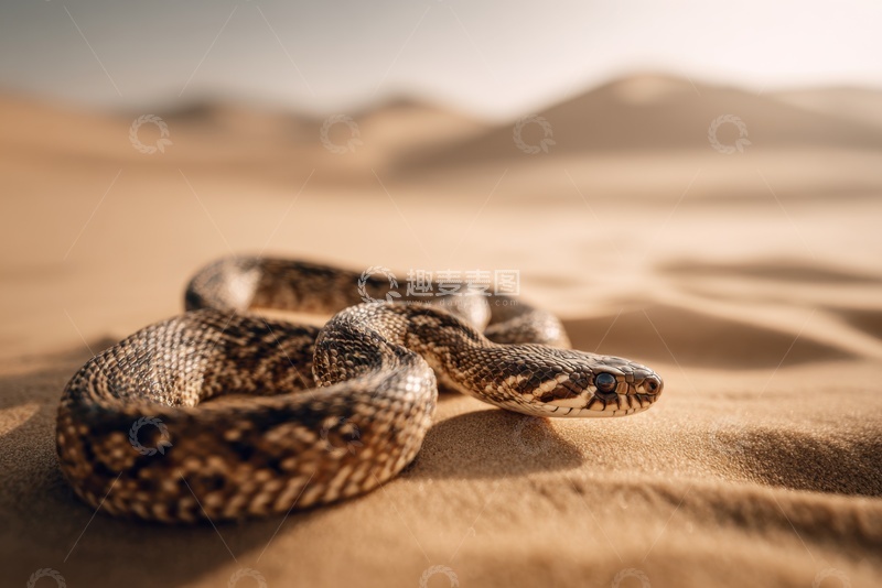 沙漠里的一条蛇