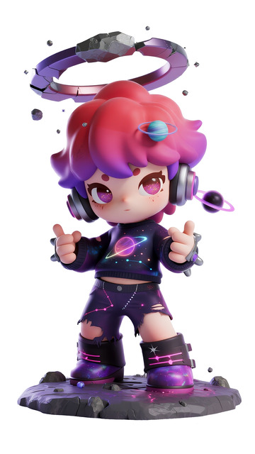 赛博朋克风星系潮玩图