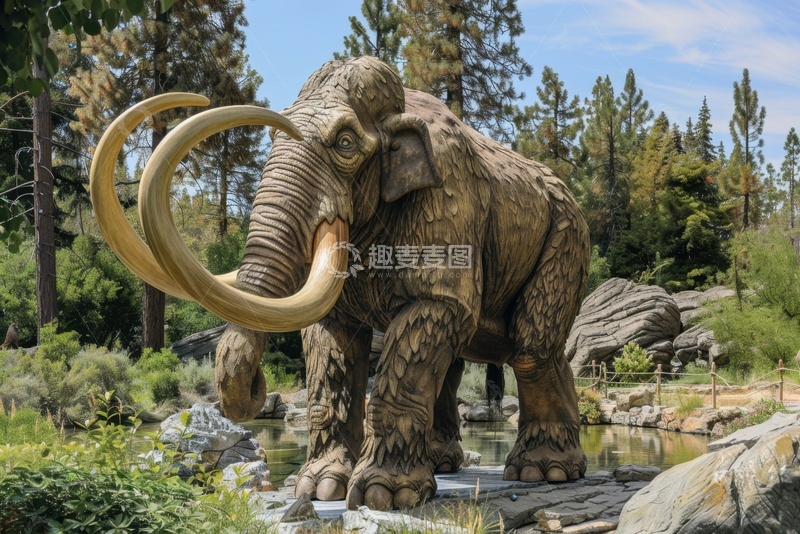 高清大图下载【趣麦麦图】长象牙的一只大象