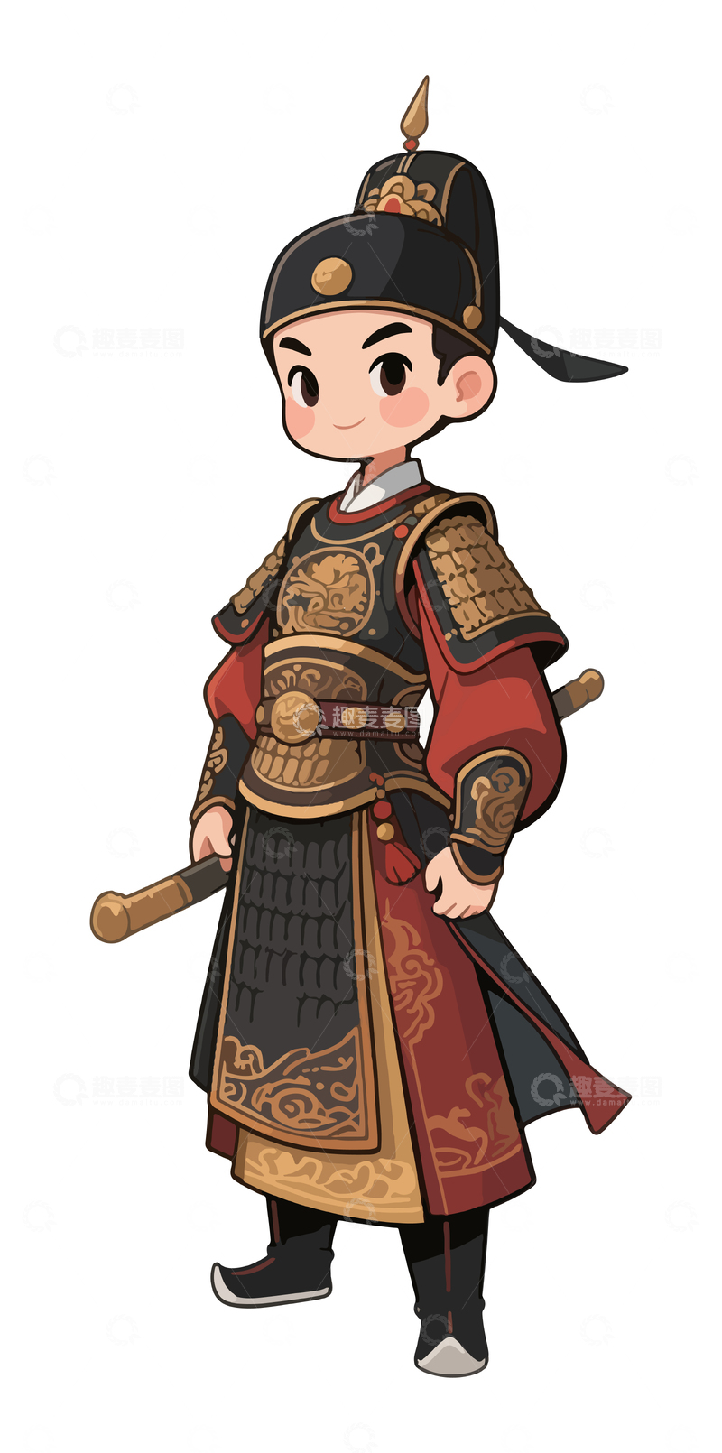 源文件下载【趣麦麦图】卡通锦衣卫人物1