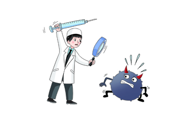 抵抗HPV病毒医学插画