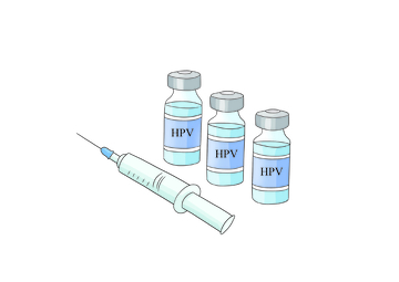 HPV疫苗抗体医学插画
