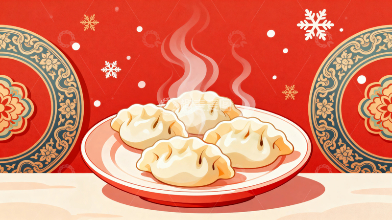 高清大图下载【趣麦麦图】冬季冬至饺子2