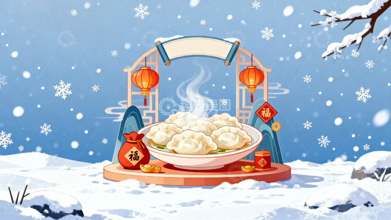 高清大图下载【趣麦麦图】冬季冬至饺子11