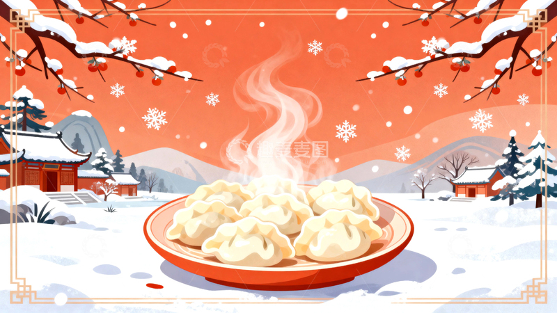高清大图下载【趣麦麦图】冬季冬至饺子9