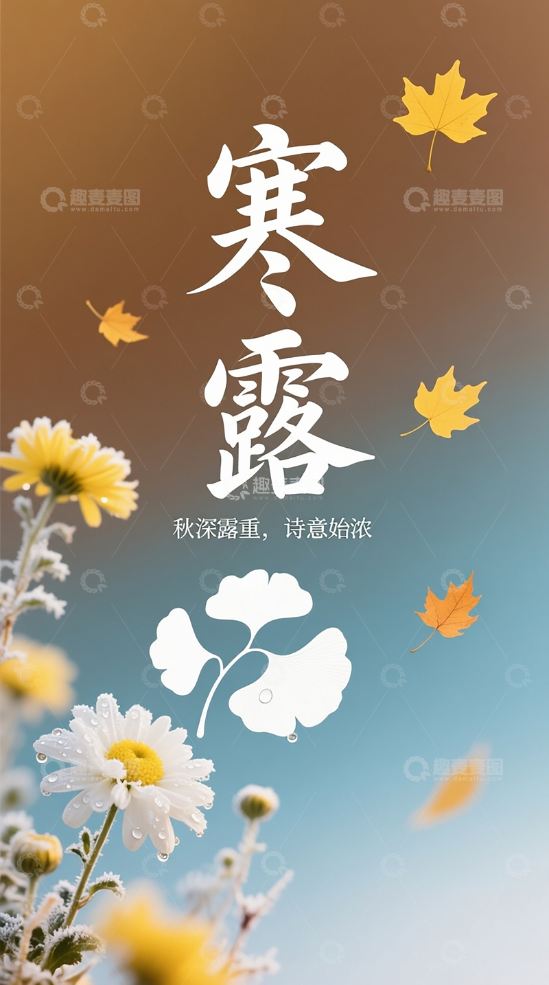 24节气寒露传统节气海报素材图片
