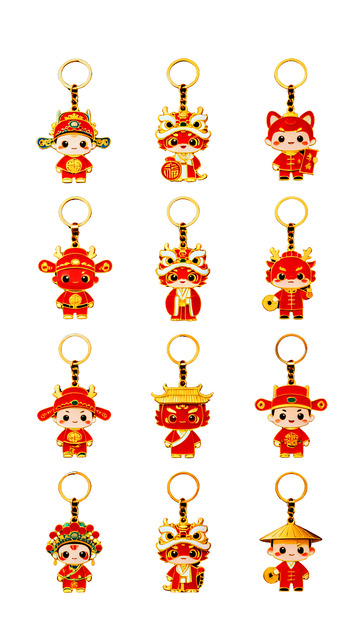 文创产品设计中国风钥匙扣元素