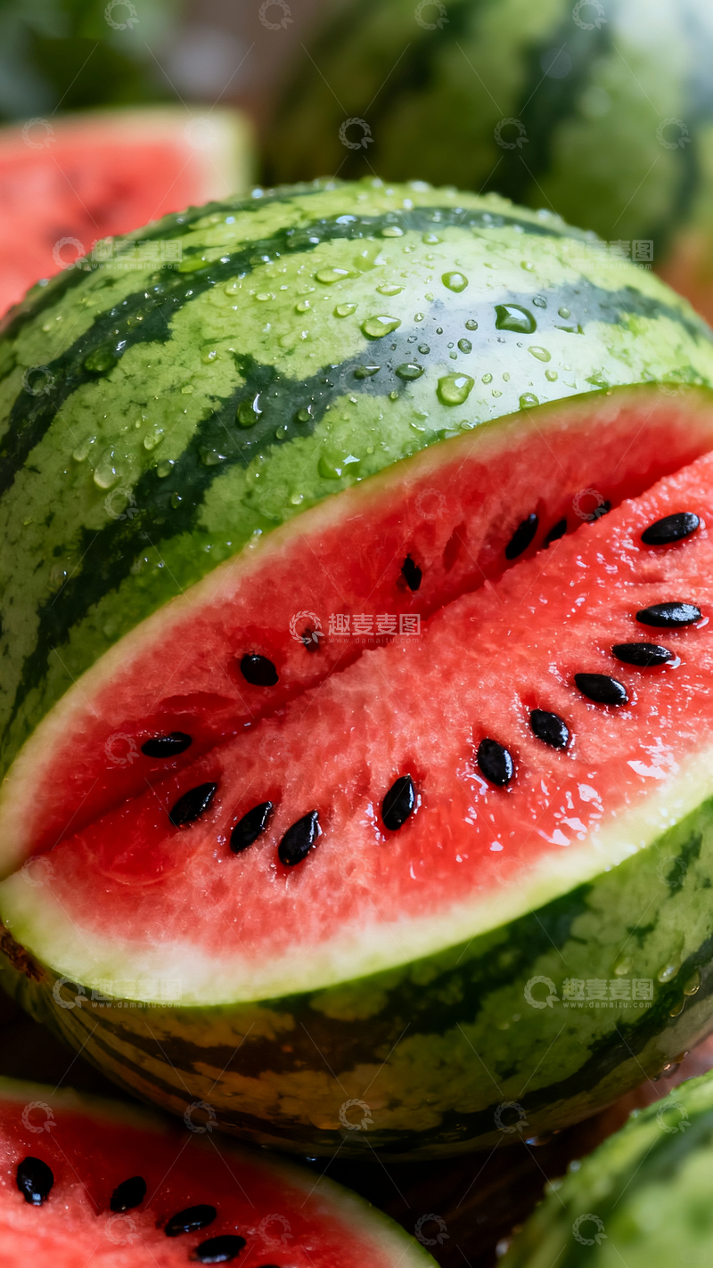 源文件下载【趣麦麦图】切开的新鲜西瓜3