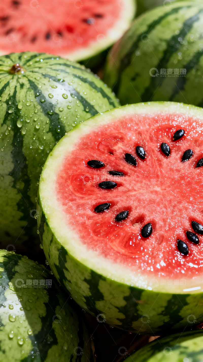 源文件下载【趣麦麦图】切开的新鲜西瓜2