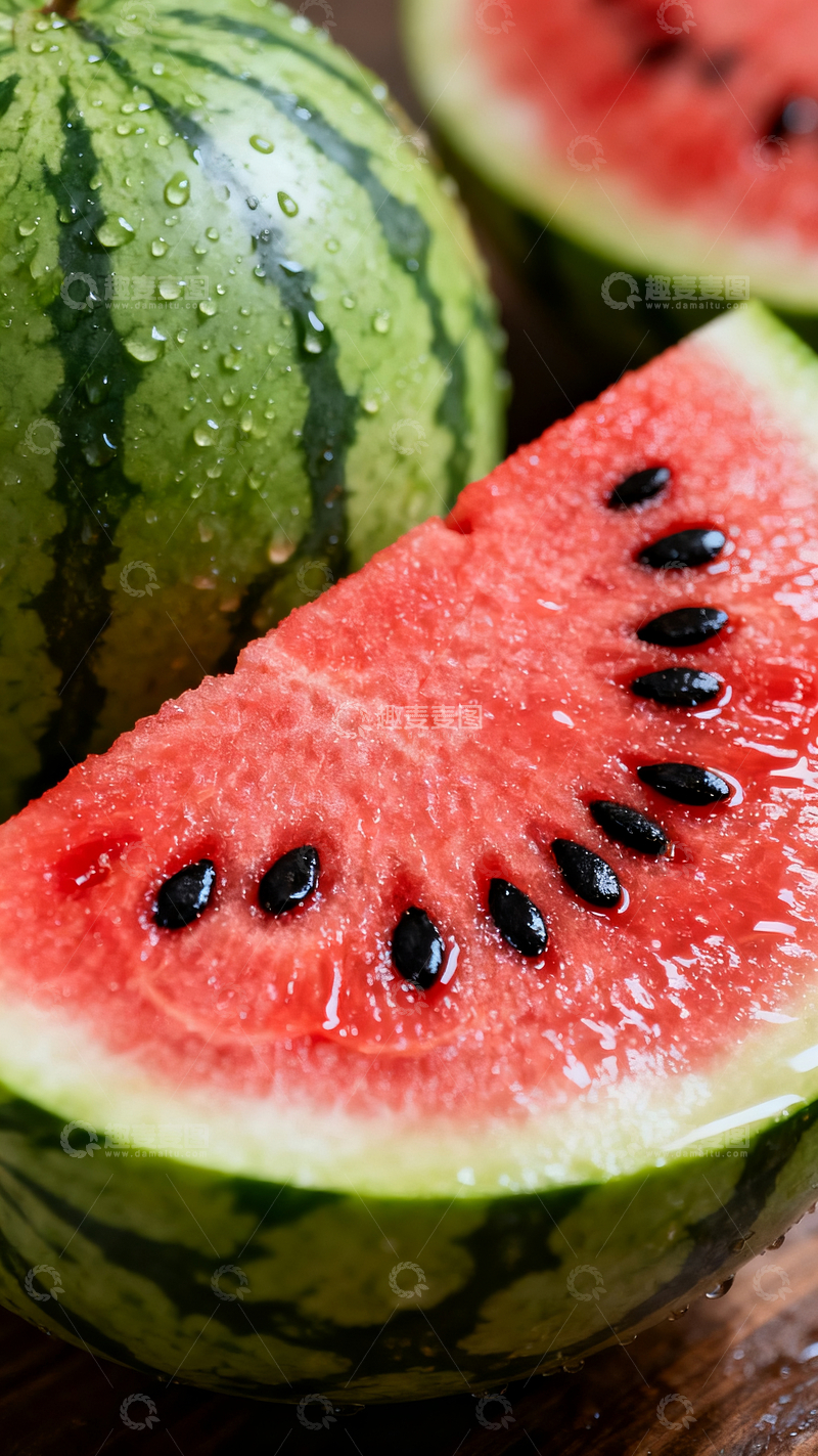 源文件下载【趣麦麦图】切开的新鲜西瓜1