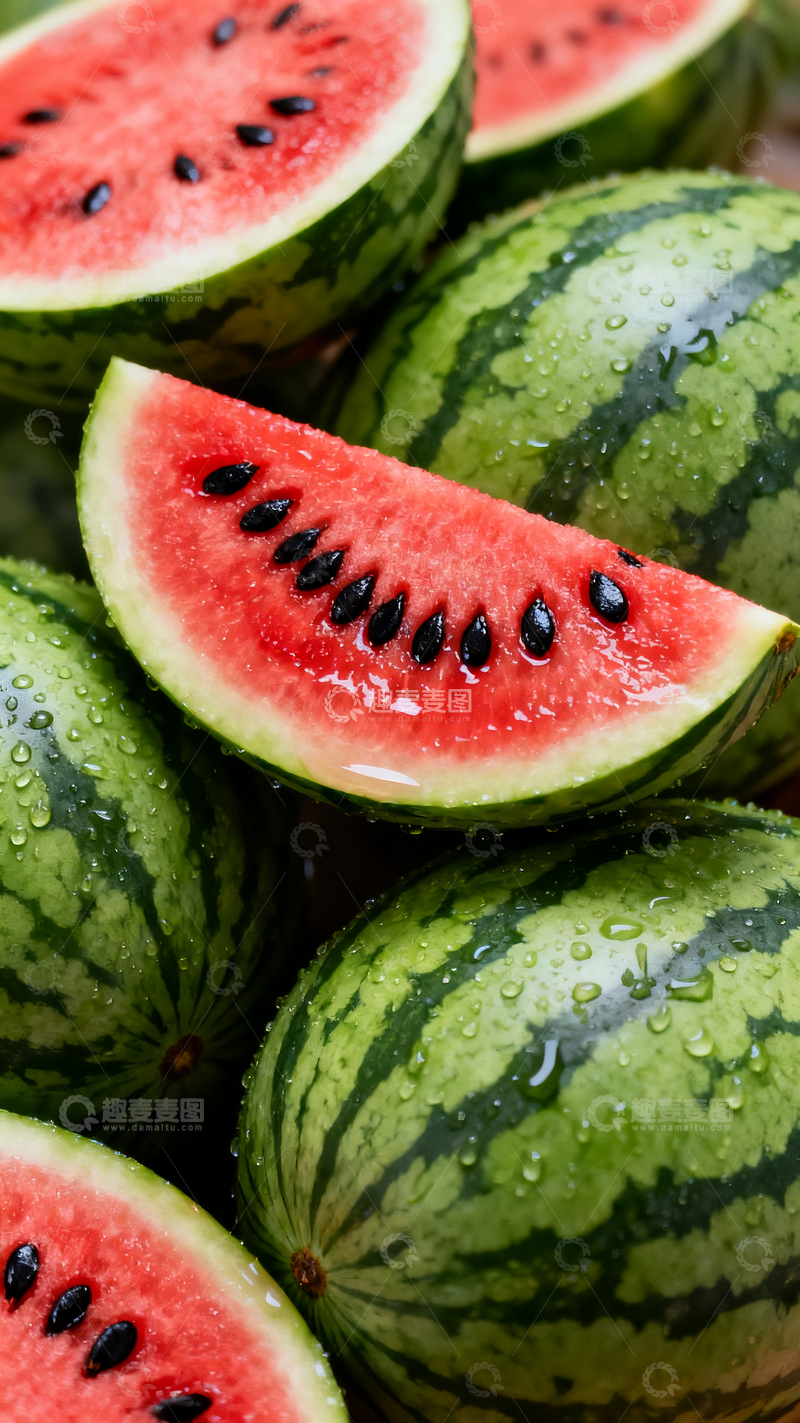 源文件下载【趣麦麦图】切开的新鲜西瓜4
