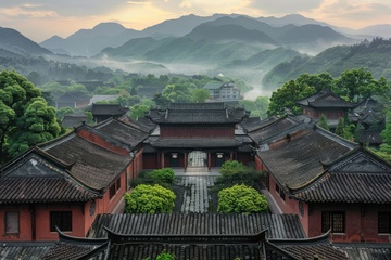 古代建筑角楼风景