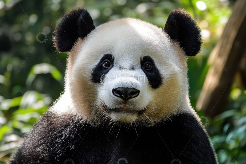 高清大图下载【趣麦麦图】一只大熊猫特写摄影