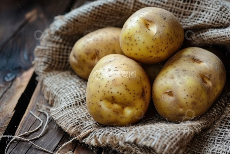 高清大图下载【趣麦麦图】放在桌面上的一堆土豆