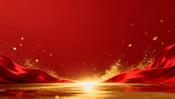 红色会议活动背景9