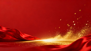 红色会议活动背景6