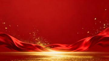 红色会议活动背景8