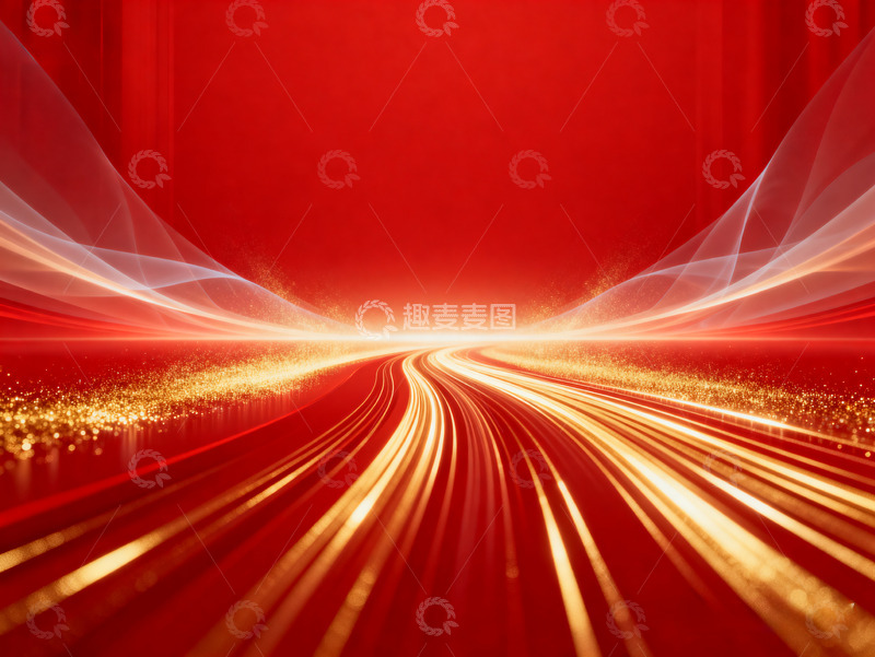 高清大图下载【趣麦麦图】-红色会议活动背景1