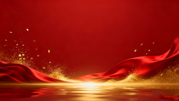 红色会议活动背景7