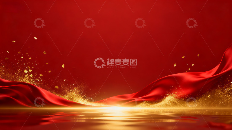 高清大图下载【趣麦麦图】-红色会议活动背景7