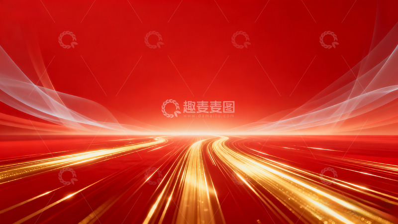 高清大图下载【趣麦麦图】红色会议活动背景3