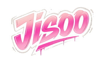 个性粉色 JISOO 艺术字体图