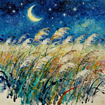 梵高星空 翻涌的芦苇