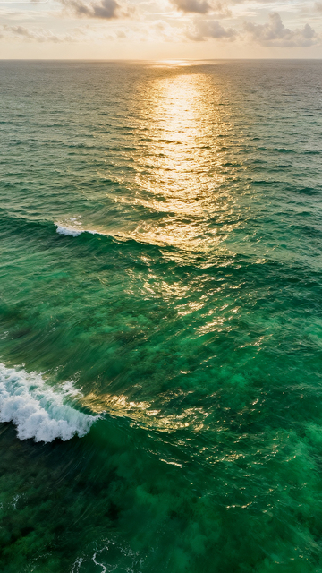 海浪 大海 阳光 竖款