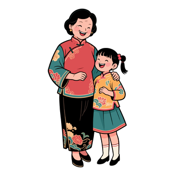 奶奶和孙女人物2