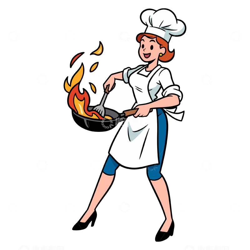 源文件下载【趣麦麦图】-爆炒的大厨师