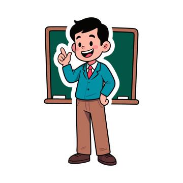 老师黑板卡通人
