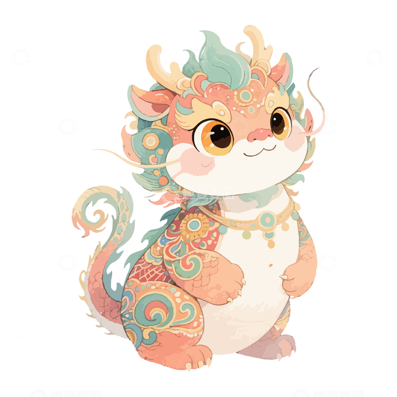 源文件下载【趣麦麦图】可爱的小神兽1