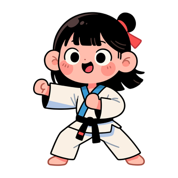 打跆拳道的孩子