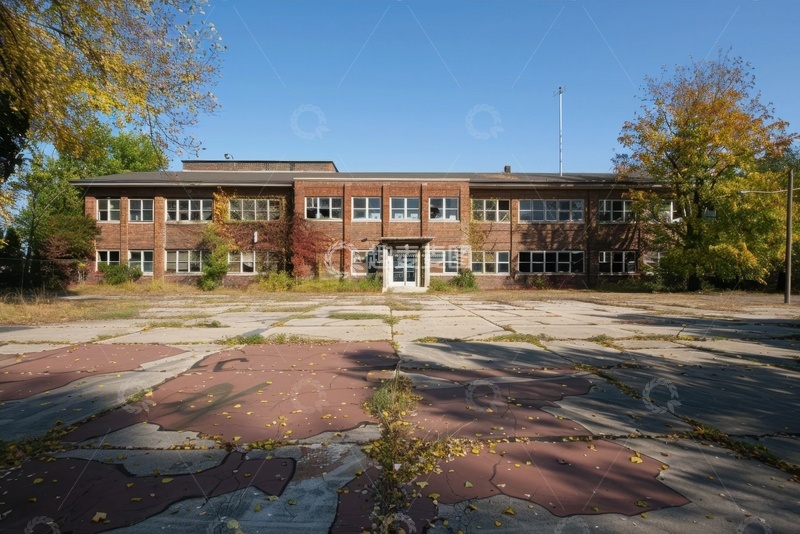 学校建筑远景摄影