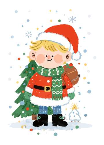 圣诞节装扮男孩