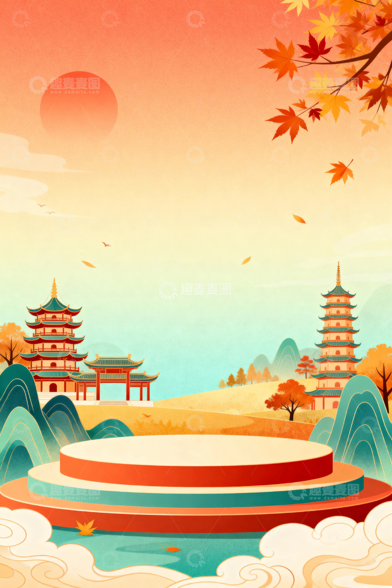 高清大图下载【趣麦麦图】秋天风景唯美背景12