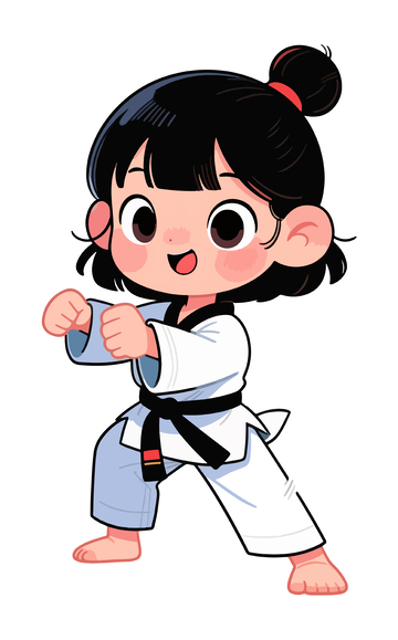 打跆拳道女孩