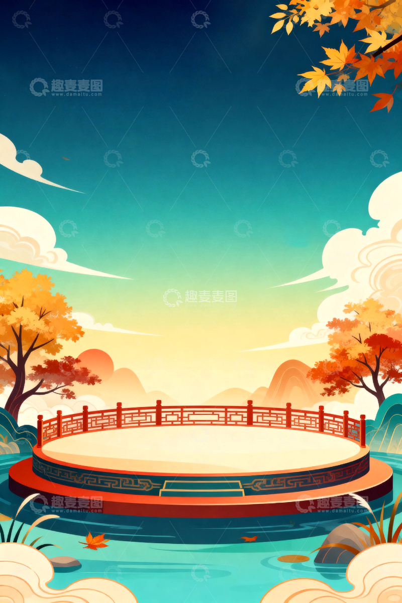 高清大图下载【趣麦麦图】秋天风景唯美背景13