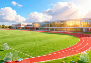 学校操场跑道草地5