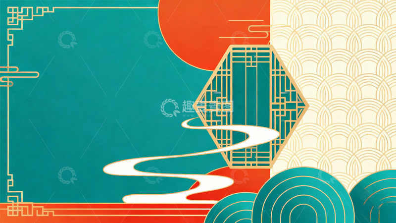 高清大图下载【趣麦麦图】中国风国潮背景9