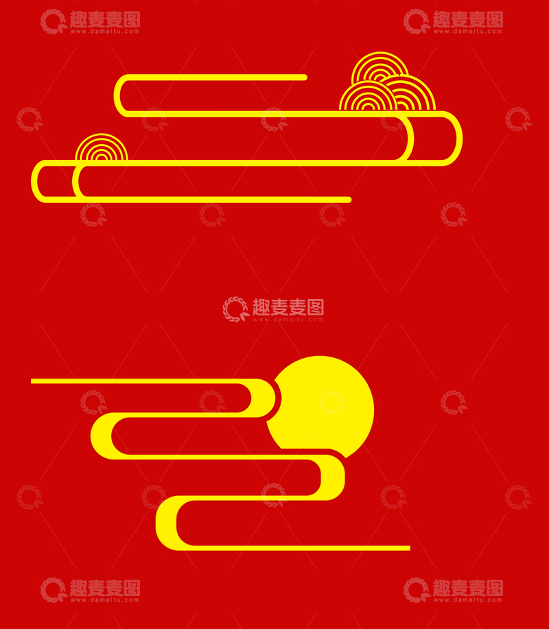 中国风金色祥云