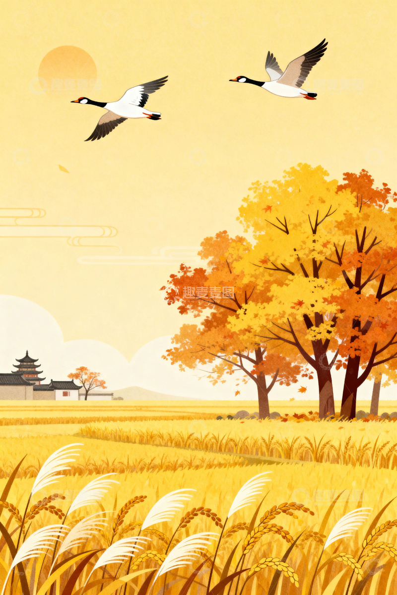 高清大图下载【趣麦麦图】秋天秋分风景背景10