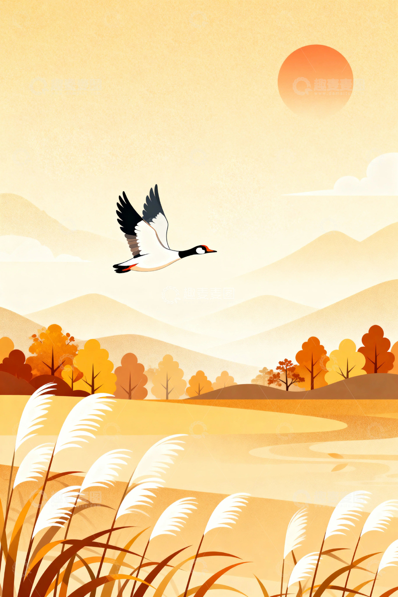 高清大图下载【趣麦麦图】秋天秋分风景背景1