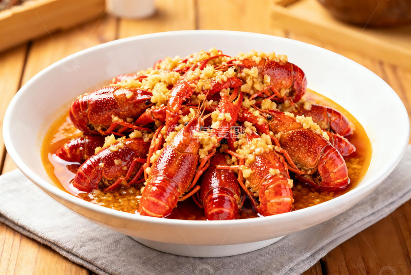 高清大图下载【趣麦麦图】美味的蒜蓉小龙虾