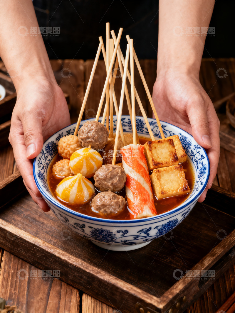 高清大图下载【趣麦麦图】关东煮鱼丸肉丸串串海带美食摄影