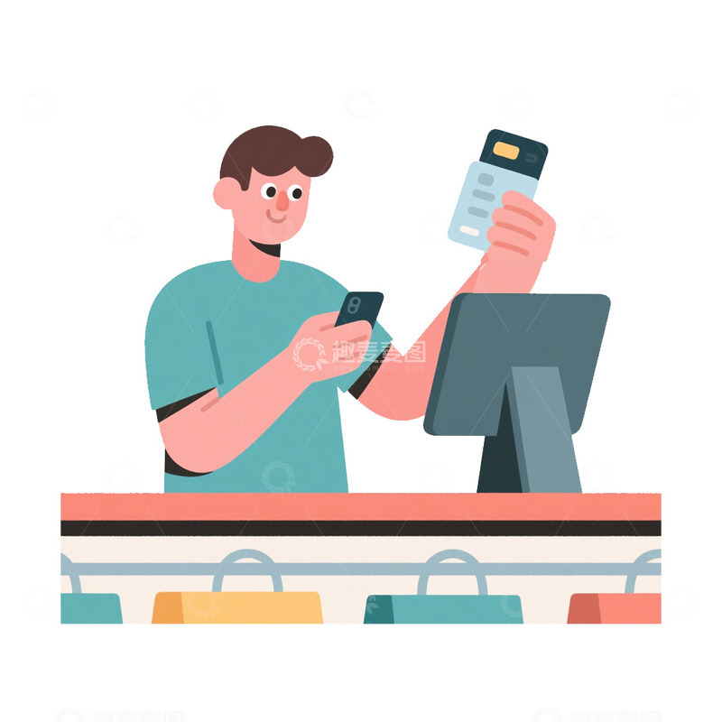 高清大图下载【趣麦麦图】手机支付免抠元素